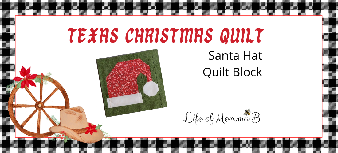 Texas Christmas Quilt – Santa Hat